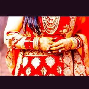 Red bridal lehanga